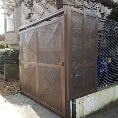 perforated metal screen trash enclosure|garbage enclosures for sale.